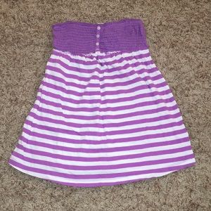 Purple and White Camisole Blouse
